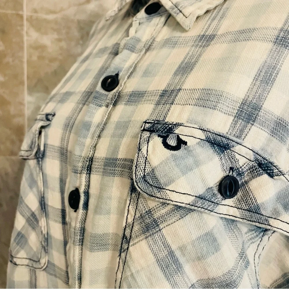 True Religion Plaid Button Up Long Sleeve Shirt